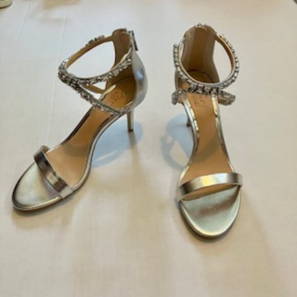 Jewel Badgley Mischka Celine Embellished Sandal by Size 7.5 - Picture 1 of 12